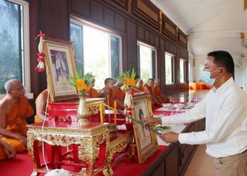 ประธานที่ปรึกษาพิเศษนายก อบจ.สุพรรณบุรี ทำบุญอุทิศส่วนกุศลให้บิดา-มารดา